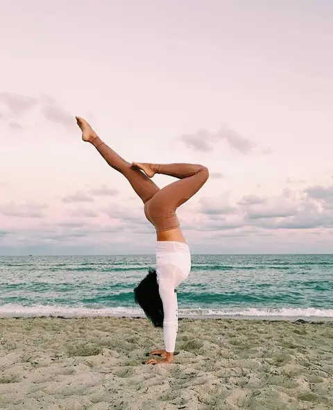 image by aloyogastores containing sea, sky, leg, standing, physical fitness