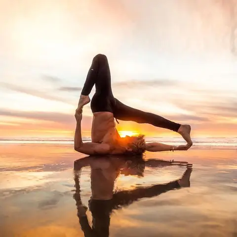 image by aloyoga containing People in nature, Sky, Physical fitness, Yoga, Sitting
