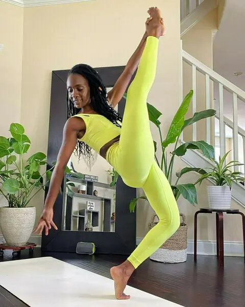 image by hippie_heathen containing Leg, Sportswear, Yellow, Active pants, Physical fitness