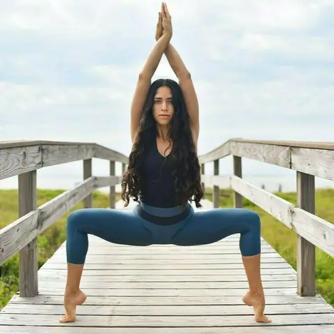 image by lamise containing Physical fitness, Sportswear, Yoga, Leg, Sitting