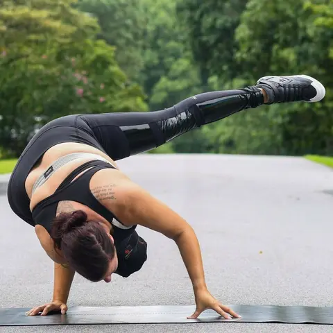 image by joe_lizzzzzz_yoga containing Dance, Joint, Knee, Sports, Physical fitness