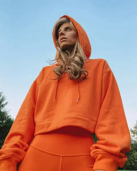 image by debiflue containing Orange, Clothing, Outerwear, Hoodie, Peach