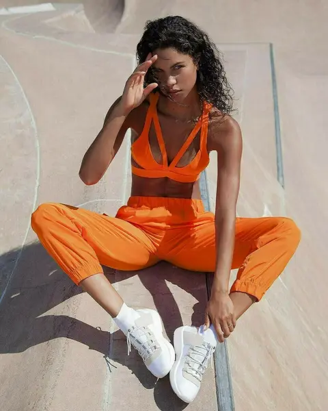 image by daianesodre containing Orange, White, Sitting, Photo shoot, Leg