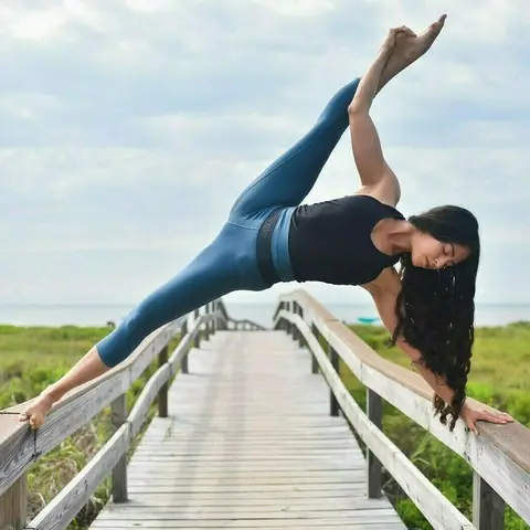 image by lamise containing Physical fitness, Sportswear, Stretching, Water, Leg
