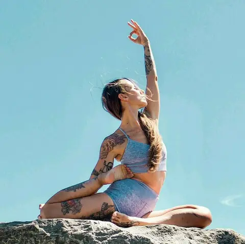 image by eleonorazampatti containing Photograph, Physical fitness, Shoulder, Sitting, Beauty