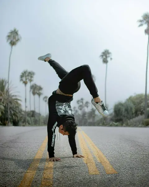 image by actionhiro containing Tricking, B-boying, Street stunts, Flip (acrobatic), Joint
