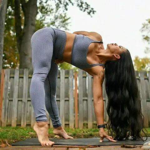 image by laurasykora containing Physical fitness, Yoga, Sportswear, Muscle, Leg