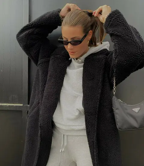 image by mackenziealtig containing Clothing, Outerwear, Eyewear, Fashion, Shoulder