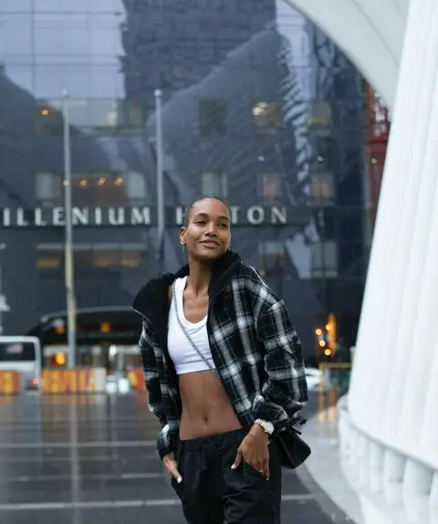 image by arlenissosa containing Street fashion, Black, Plaid, Clothing, Fashion