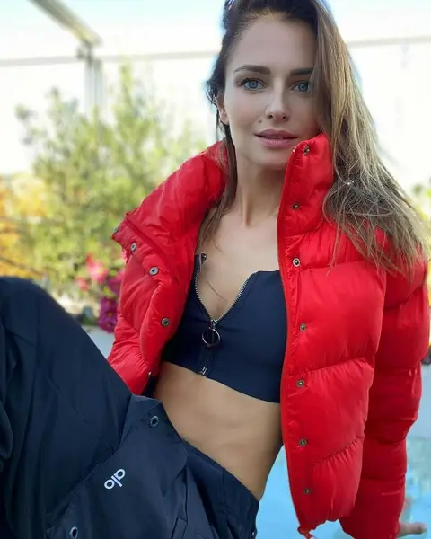 image by annasafroncik containing Red, Clothing, Beauty, Abdomen, Jacket
