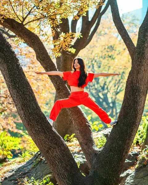 image by meliniseri containing People in nature, Tree, Red, Beauty, Leaf
