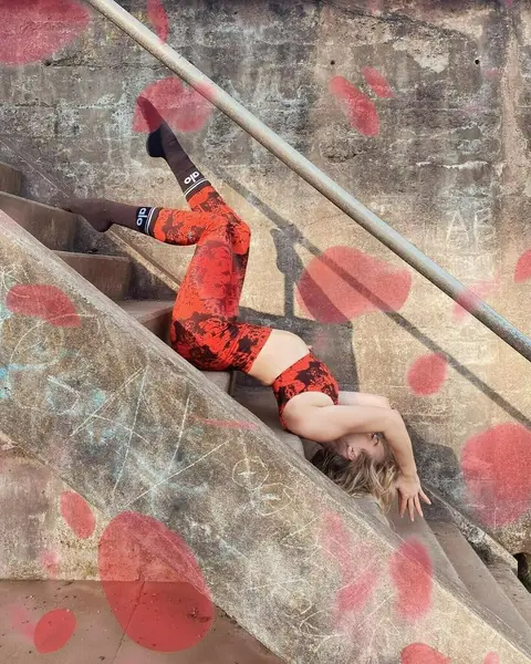 image by caleyalyssa containing Red, Adventure, Climbing, Sport climbing, Recreation