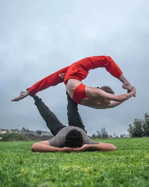 image by acrowithjon containing People in nature, Red, Acrobatics, Physical fitness, Performance