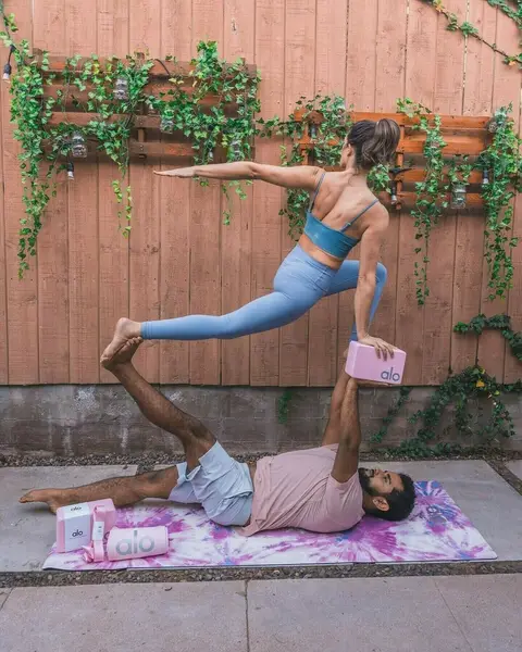 image by acrowithjon containing woman, yoga, person, mat, man
