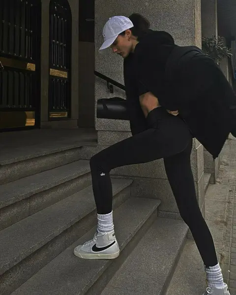 image by blancapadilla containing Footwear, Shoe, Leg, yoga pant, Cap