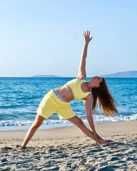 image by northernstar_yoga containing Water, Sky, Shoulder, People on beach, Leg