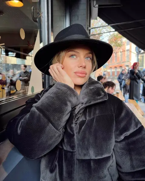 image by barzomer containing Clothing, Lip, Outerwear, Hairstyle, Hat