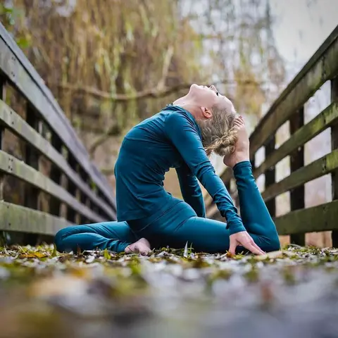 image by robinmartinyoga containing People in nature, Flash photography, Happy, Wood, Grass
