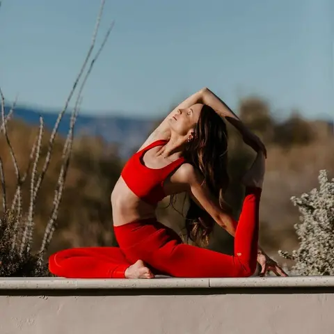 image by whitneydavisyoga containing People in nature, Sky, Flash photography, Happy, Knee