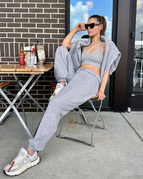 image by danielleknudson1 containing woman, sunglasses, gray, wear, chair