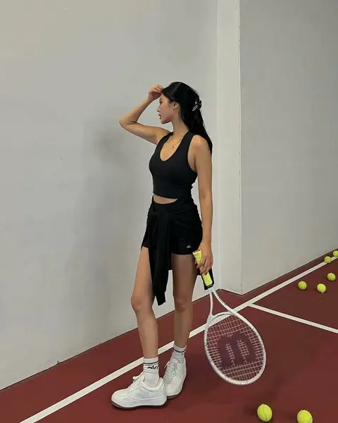 image by chaileeson containing Sports equipment, Racketlon, Tennis, Strings, Knee
