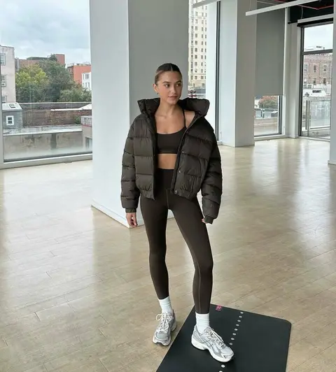 image by ellaarose containing woman, gym, stand, mat, jacket