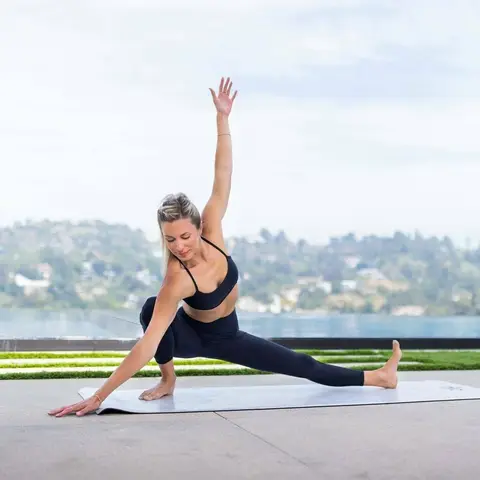 image by ashleygalvinyoga containing Sky, yoga pant, Plant, Leg, Active pants