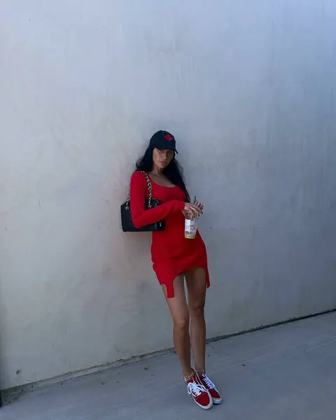 image by justtnic containing Sleeve, Waist, Knee, Dress, Thigh