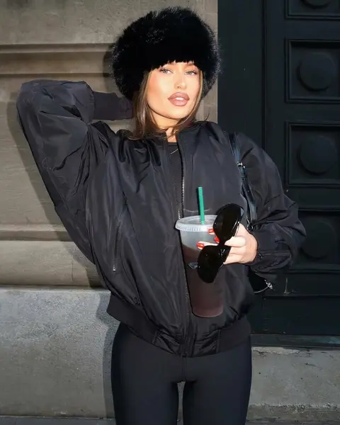 image by lexiwood containing woman, catch, drink, hat, black