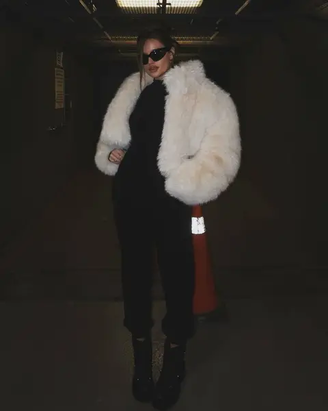 image by lexiwood containing white, fur coat, wear, black, woman