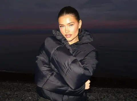 image by lexiwood containing woman, jacket, stand, coat, beach
