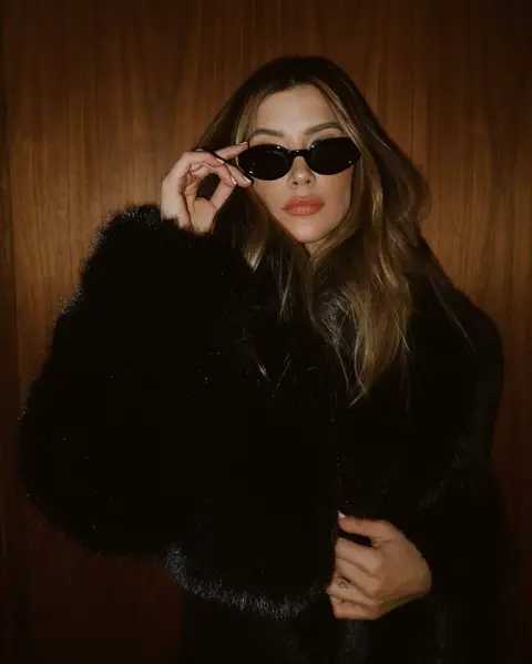 image by michellesalasb containing woman, sunglasses, black, wear, fur coat