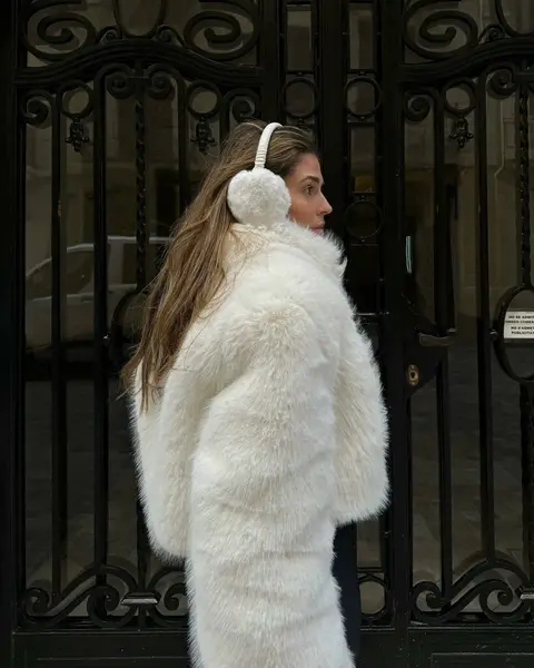 image by coralsimanovich containing white, woman, fur coat, coat, wear