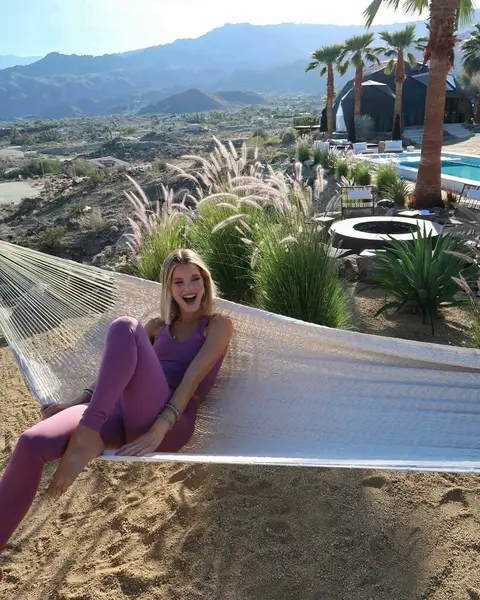 image by joycorrigan containing hammock, woman, palm tree, sit, lay