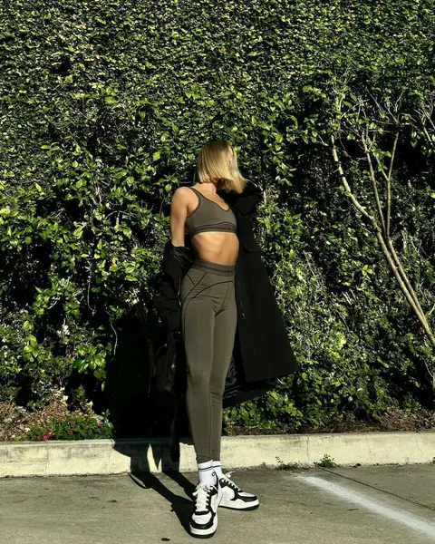 image by joycorrigan containing woman, black, walk, legging, stand
