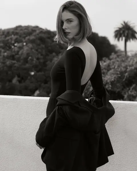 image by carmellarose containing black, woman, dress, wear, stand