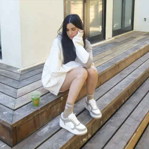 image by laurenperez containing sit, woman, girl, white, shoe