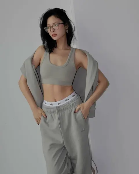 image by chaileeson containing woman, cup, gray, wear, pose