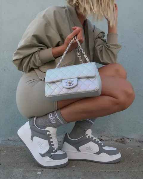 image by joycorrigan containing woman, handbag, shoe, bag, white