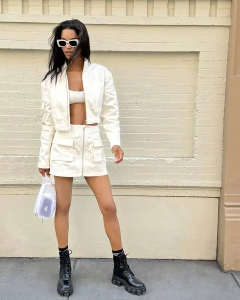 image by daianesodre containing white, boot, woman, sunglasses, wear