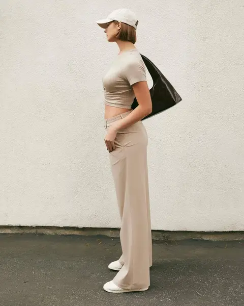 image by carmellarose containing woman, stand, white, wear, wall
