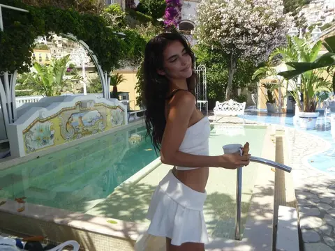 image by reneeherbert_ containing woman, pool, stand, girl, dress