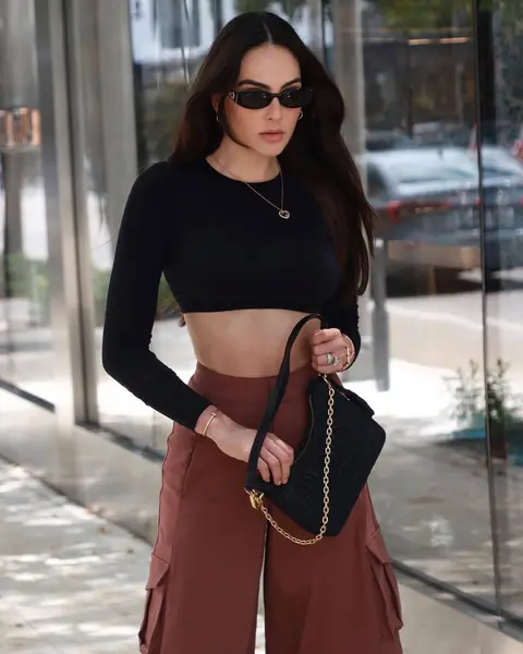 image by danielaboterofficial containing black, crop top, woman, sunglasses, wear