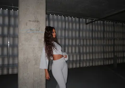 image by juliananalu containing woman, gray, stand, pillar, white