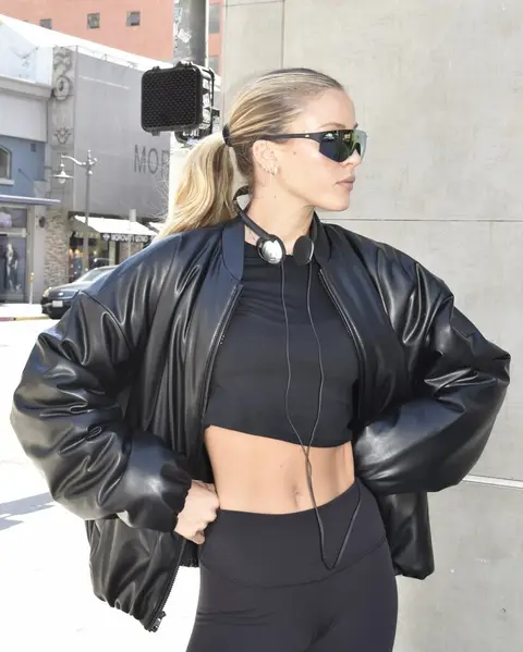 image by tashafranken containing black, leather jacket, woman, wear, sunglasses