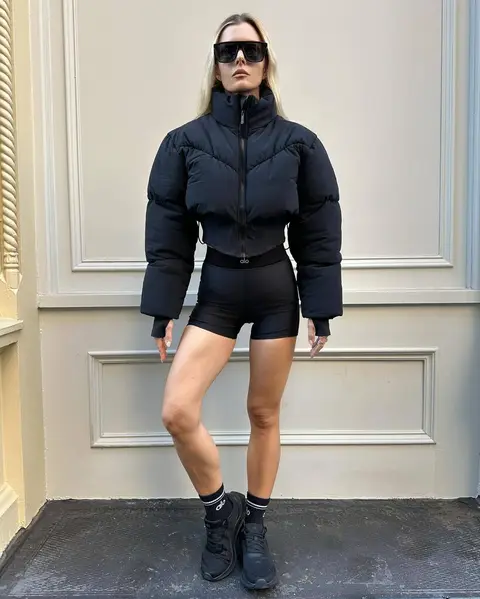 image by elizabethsulcer containing woman, black, short, stand, jacket