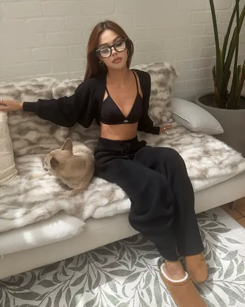 image by lilymaymac containing woman, couch, sit, cat, cup