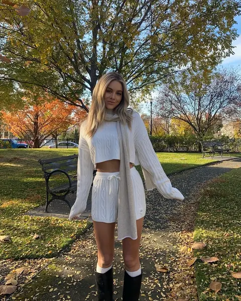 image by breekleintop containing boot, white, woman, dress, sweater