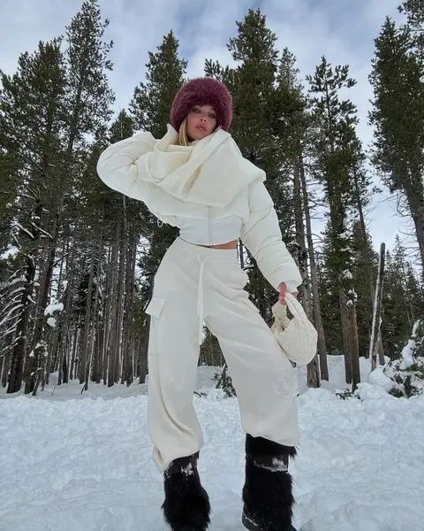 image by joycorrigan containing woman, snow, stand, white, pine