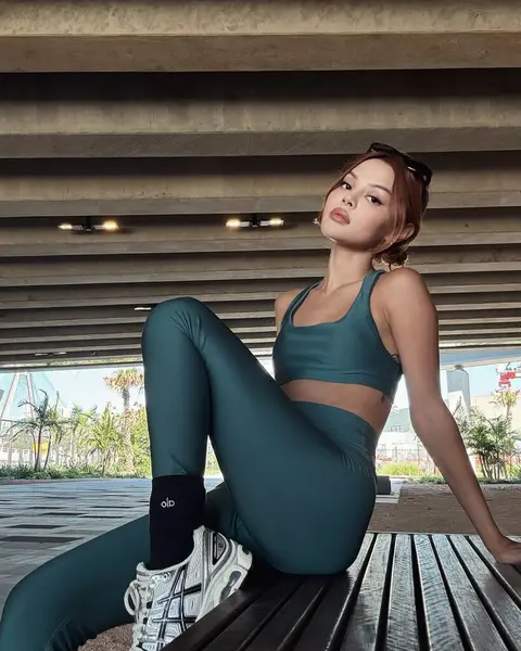 image by lilymaymac containing woman, sit, bench, girl, pose